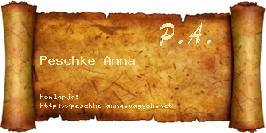 Peschke Anna névjegykártya